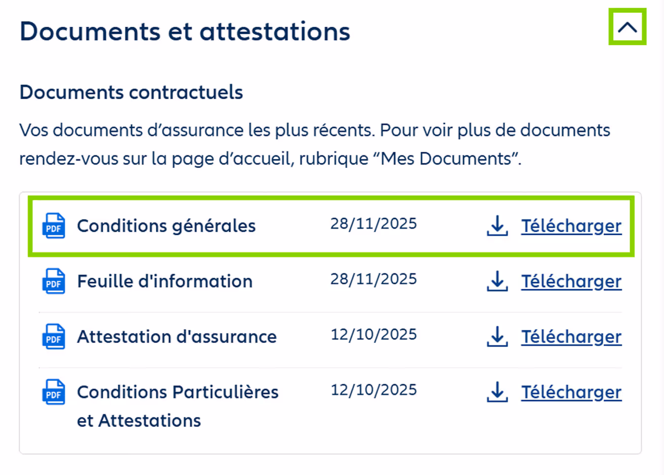 Documents et attestations